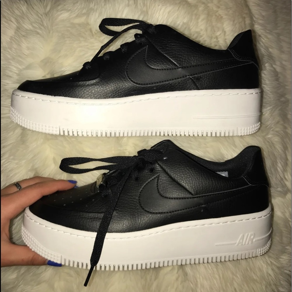 Air Force ones black leather